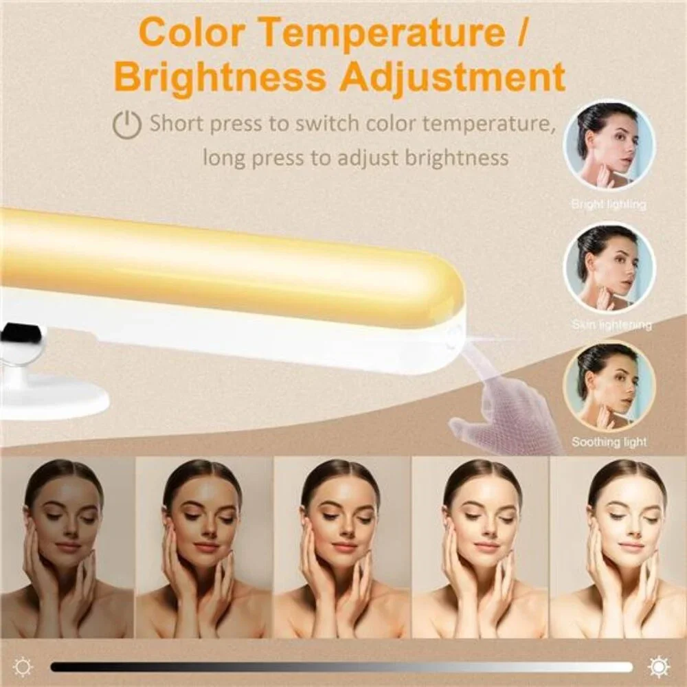 2 Pack Wireless Vanity Lights for Mirror, Rechargeable Battery Operated Mirror